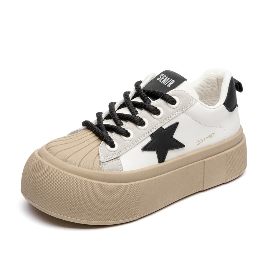 SEMIR Low top Skateboard Shoes Women's Beige Black