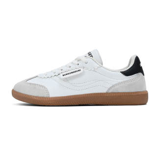 BURGERHOUSE Abrasion Resistant, Lightweight, And Breathable Low top German Army Trainers Unisex White Gray