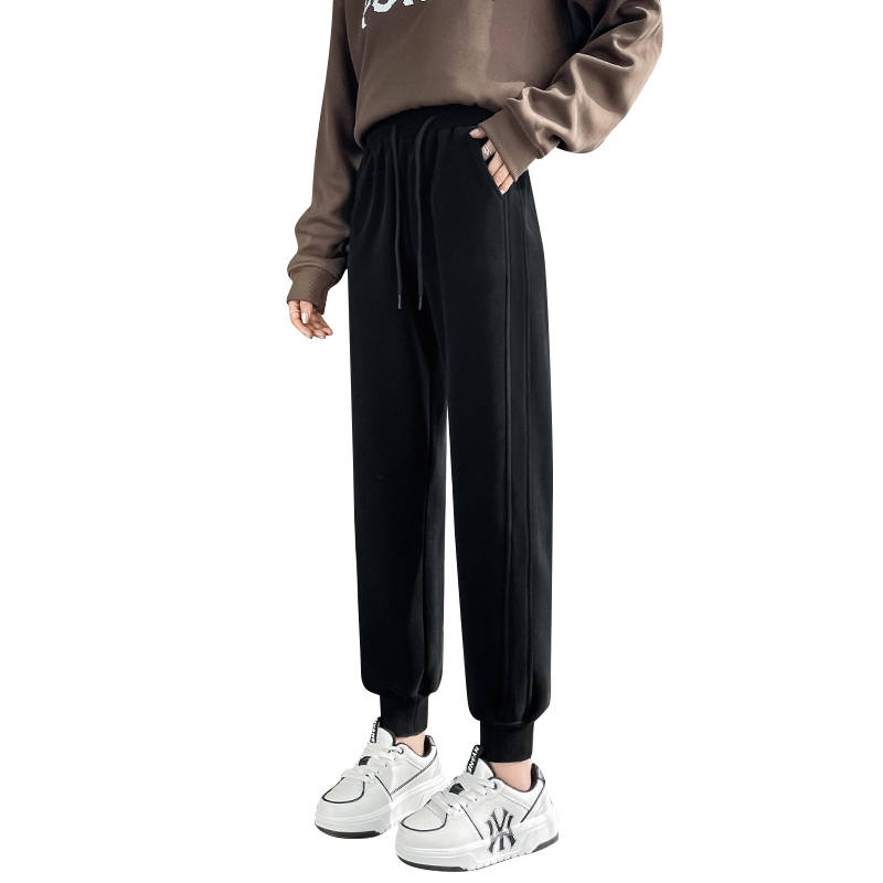 MIIOW Casual Pants Women's Thickened And Fleece Lined Cuffed Pants