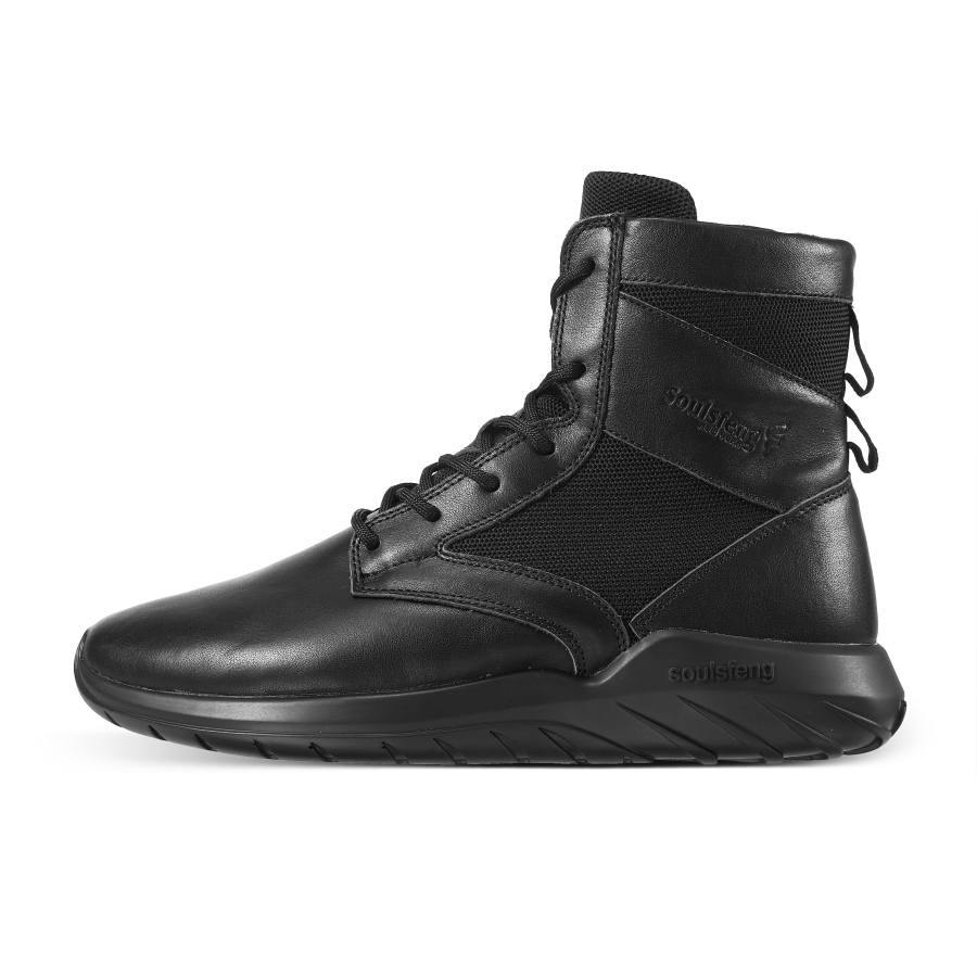 SOULSFENG Abrasion Resistant Slip Resistant Short Mid Calf Outdoor Boots Men's Black