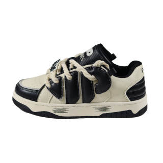 POATS Slip Resistant Abrasion Resistant Slip Resistant Abrasion Resistant Mid top Skateboard Shoes Unisex Black White