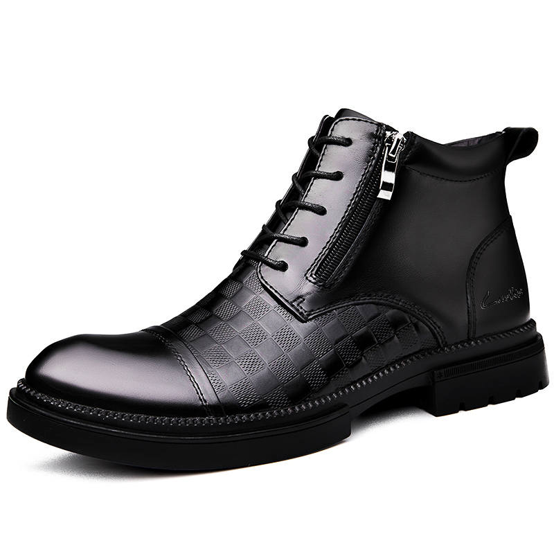 Laoks Men's Casual Shoes Men's Mid Top Black