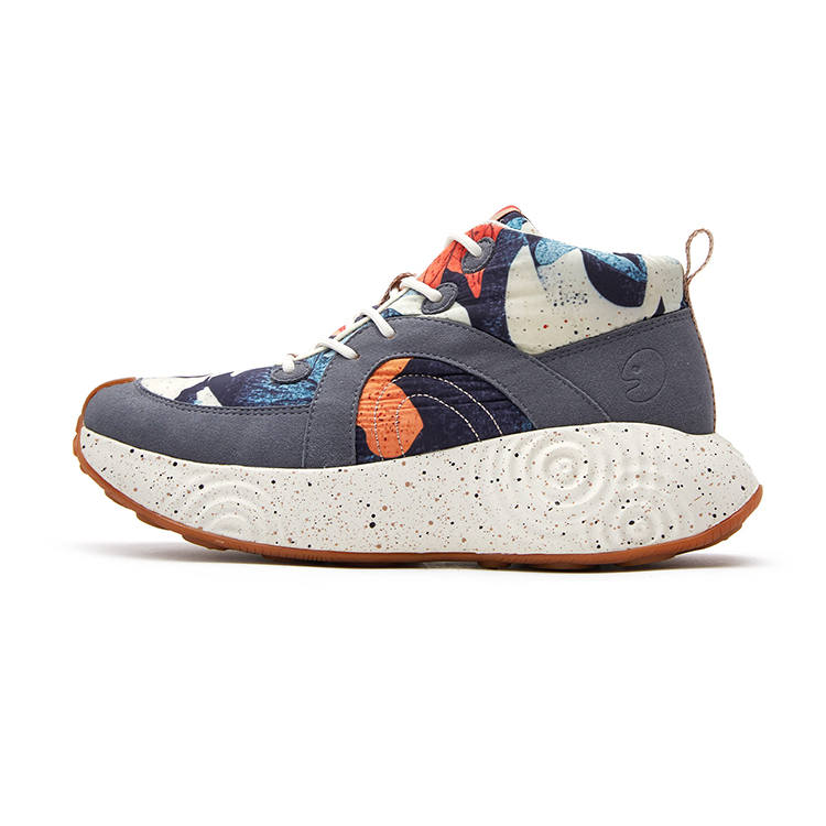 U.IN Painted Travel Shoes, Blav 4 Maple Leaf Journey 2 Collection Chunky Sneakers Unisex