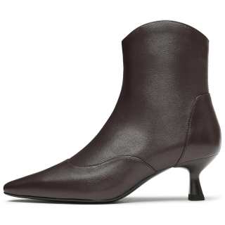 Joypeace First Sheepskin Ankle Boots Women's Apricot/Burgundy