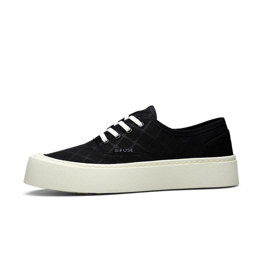 D:FUSE SCANDINAVIA D FUSE SCANDINAVIA Cow Leather Low top Skateboard Shoes Men's Black