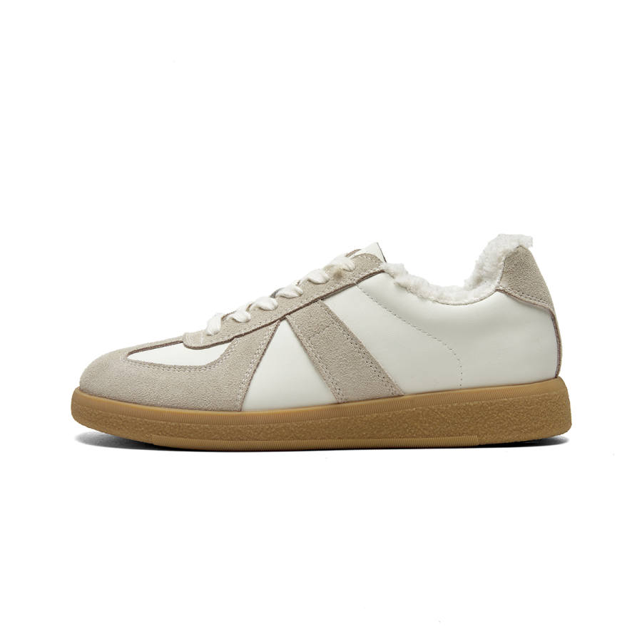 PT'SON Fleece Lined German Army Trainers Low top Skateboard Shoes Women's