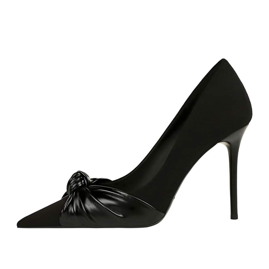 QITUMAUL Suede Slim Heel High Heels 9.5cm Women's
