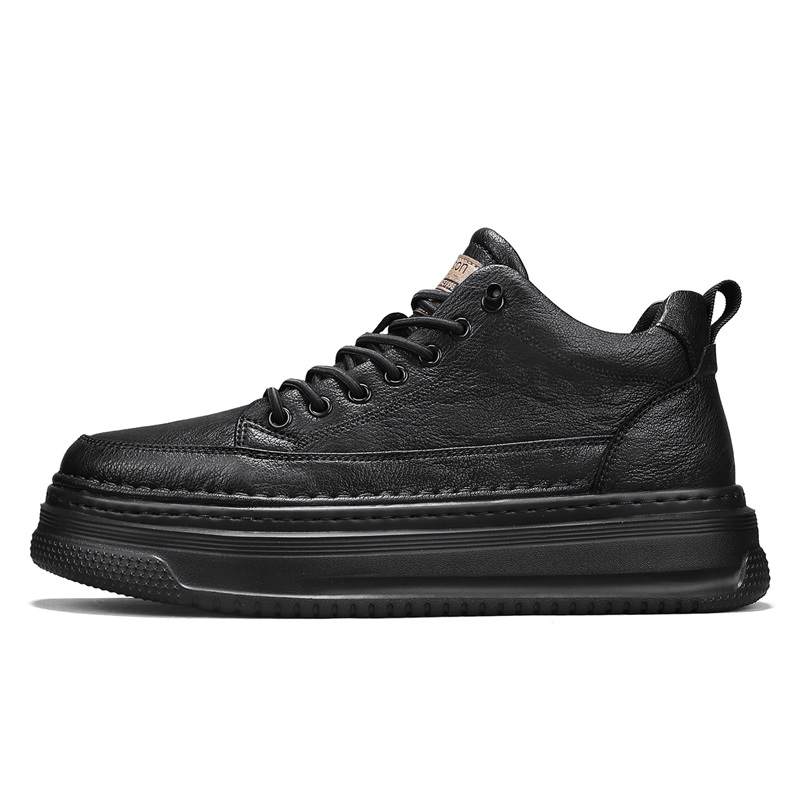 YEARCON Casual Shoes Men's Mid Top Black/Brown