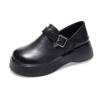 Devanro Top Grain Cow Leather Casual Shoes 4.0cm Women's