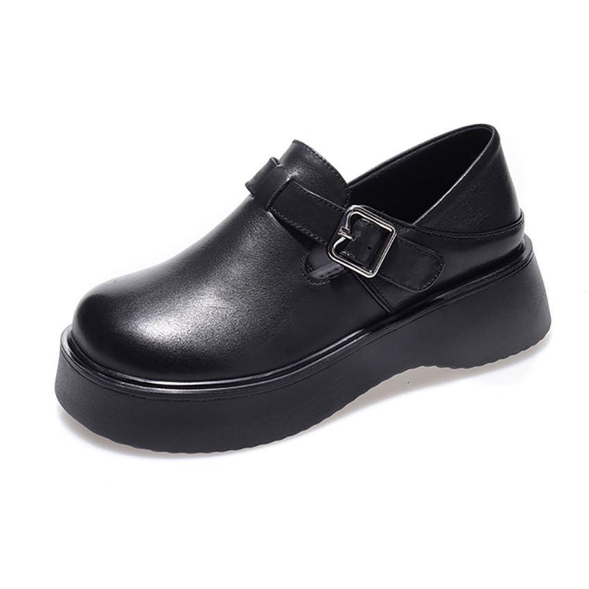 Devanro Devanro Top Grain Cow Leather Casual Shoes 4.0cm Women's