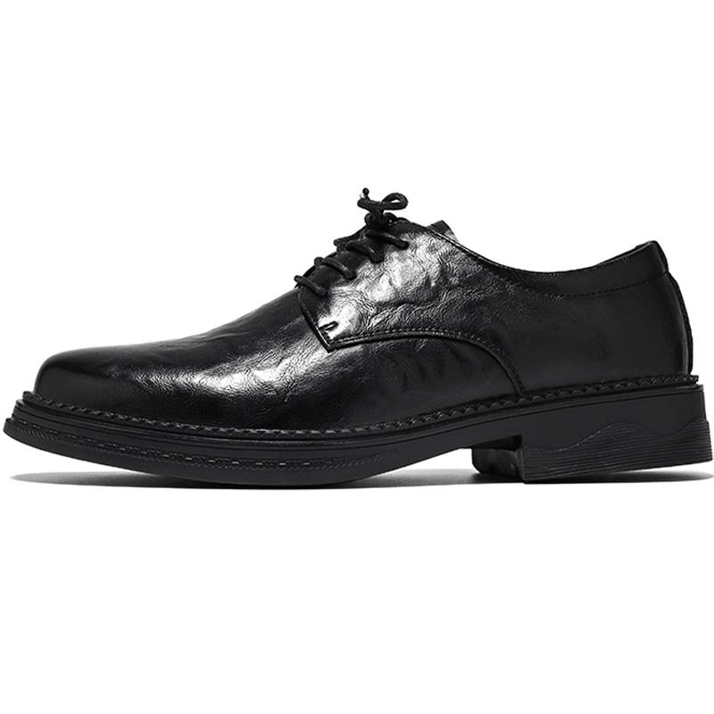 SHUPATE Casual Leather Shoes Men's Low Top Black/Brown