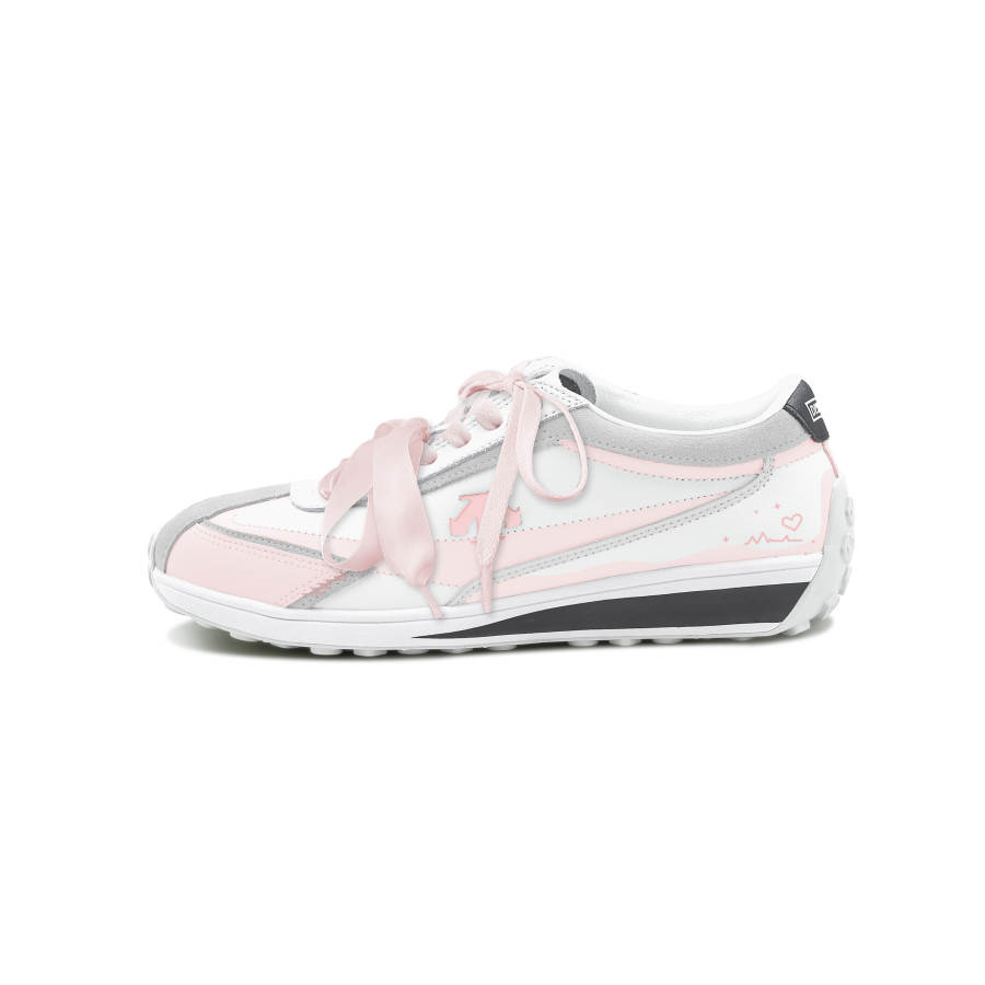 DESCENTE Cron Racer Sweet Heartbeat Cushioning Breathable Low top Casual Shoes Unisex Pink