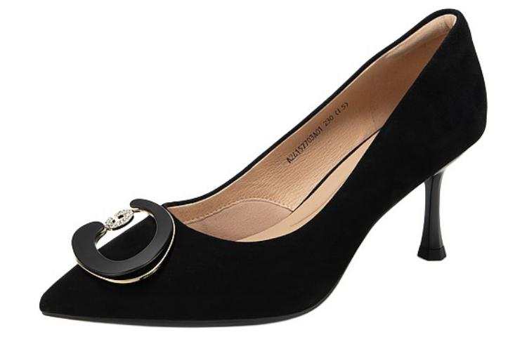 C°BANNER Muted Series Leather Slim Heel High Heels 7.5cm Women's
