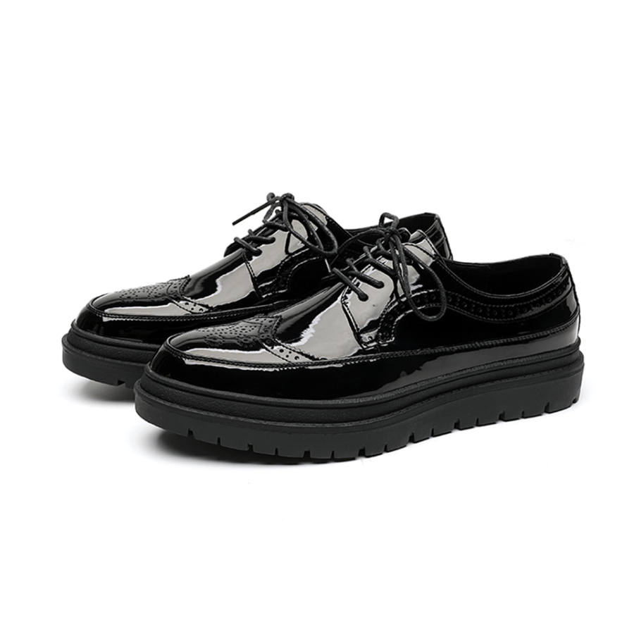 MADALLO Microfiber Leather Casual Shoes Men's Black