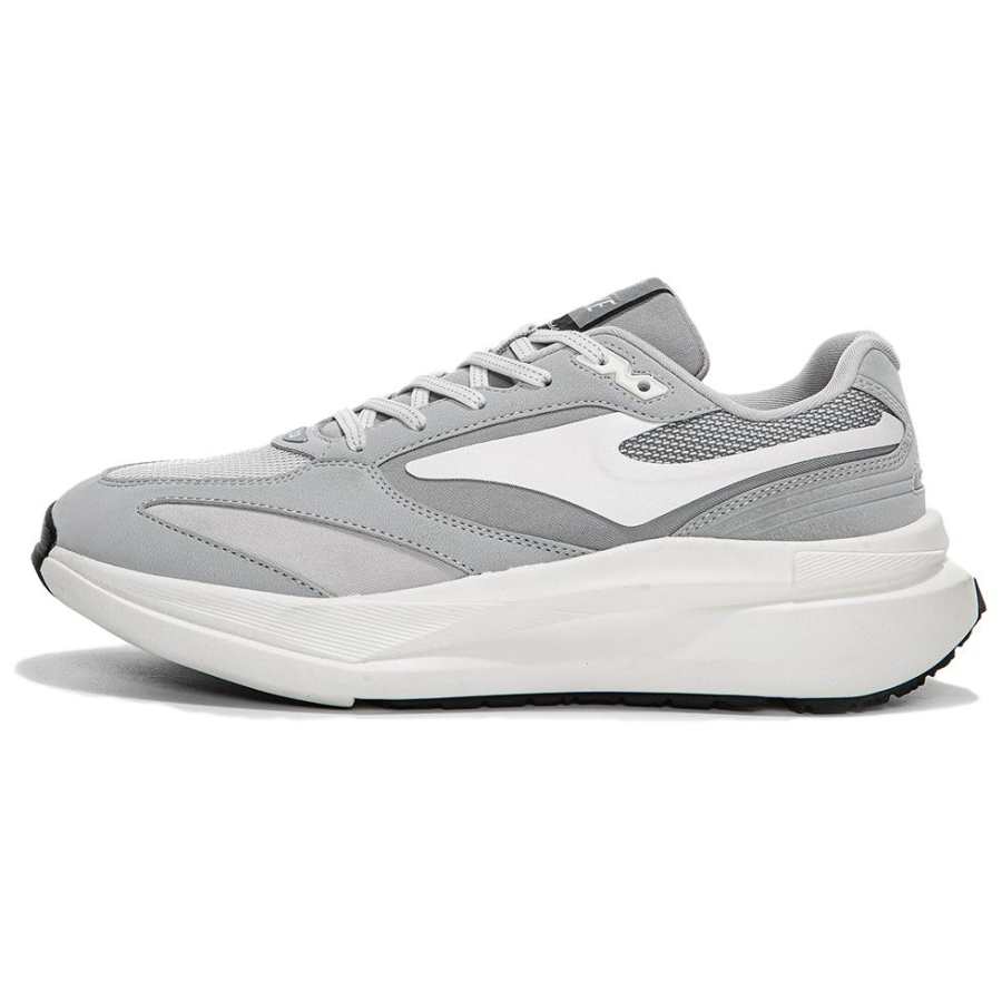 Erke Sports Life Collection Slip Resistant Abrasion Resistant Low top Casual Shoes Men's Gray White
