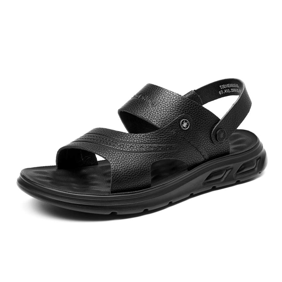 Spider King Spider King Cow Leather Beach Sandals Black