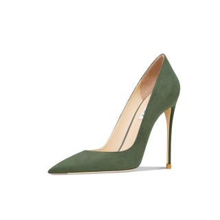 Suyymakk Suede Slim Heel High Heels Women's Jasper