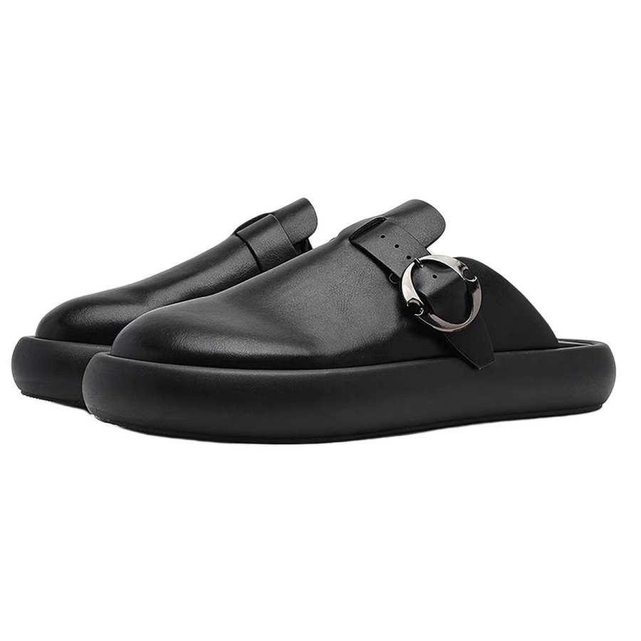 ABCYLM Slip Resistant Abrasion Resistant Closed Toe Slippers Unisex Black