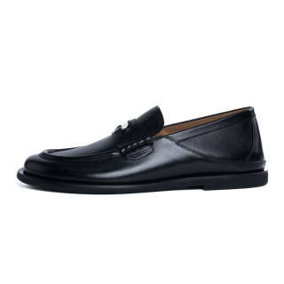 DYZZYMOTIF Miyazaki Group Wide Casual Cow Leather Loafers Men's Black