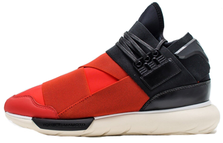 Y-3 Y 3 Qasa High Red Black Slip Resistant Lightweight Non slip Lightweight High top Casual Shoes Unisex