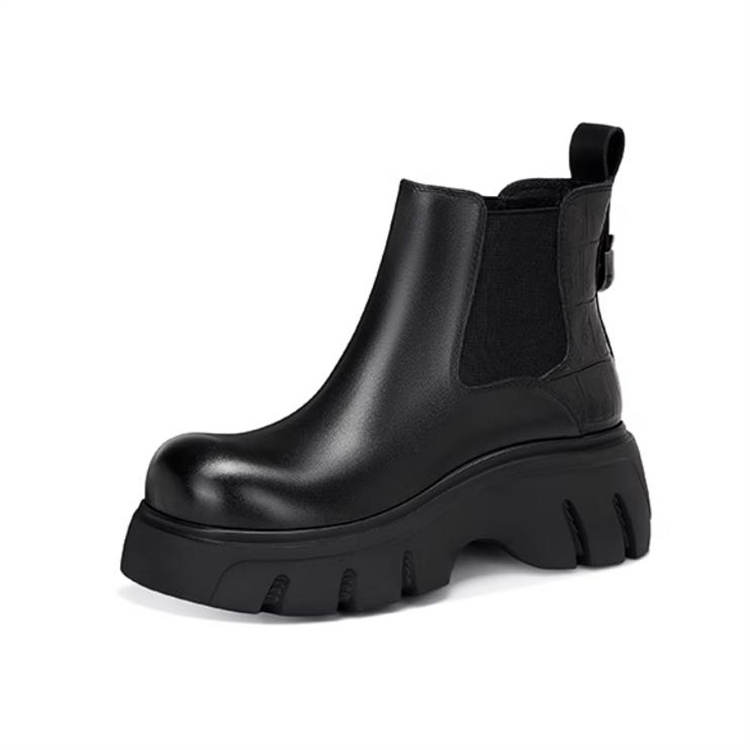 JESSICA SOPHIA Top Grain Cow Leather 11cm Chelsea Boots Women's