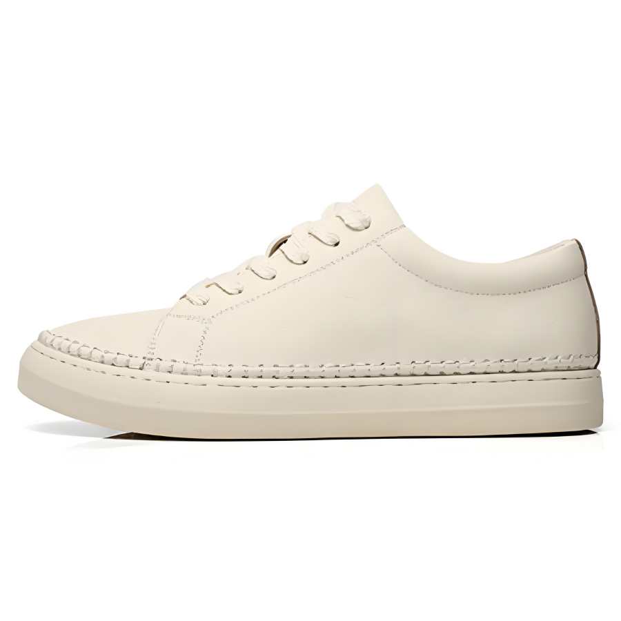Devanro Devanro Cow Leather Low top Skateboard Shoes Men's Ecru
