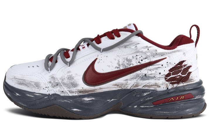 Nike Nike Air Monarch 4 Slip Resistant Abrasion Resistant Low top Casual Shoes Unisex Red White