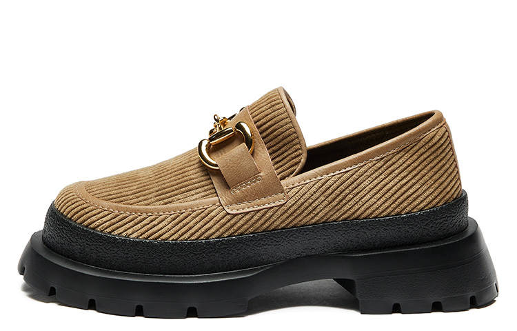Joy&Mario Suede Loafers Women's Khaki