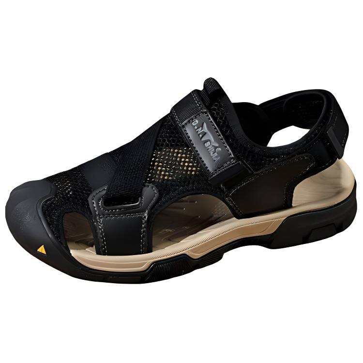 G.N.SHIJIA Microfiber Leather Beach Sandals Men's Black