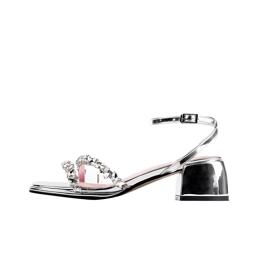Feo Dvke Microfiber Leather One Strap Sandals Women's