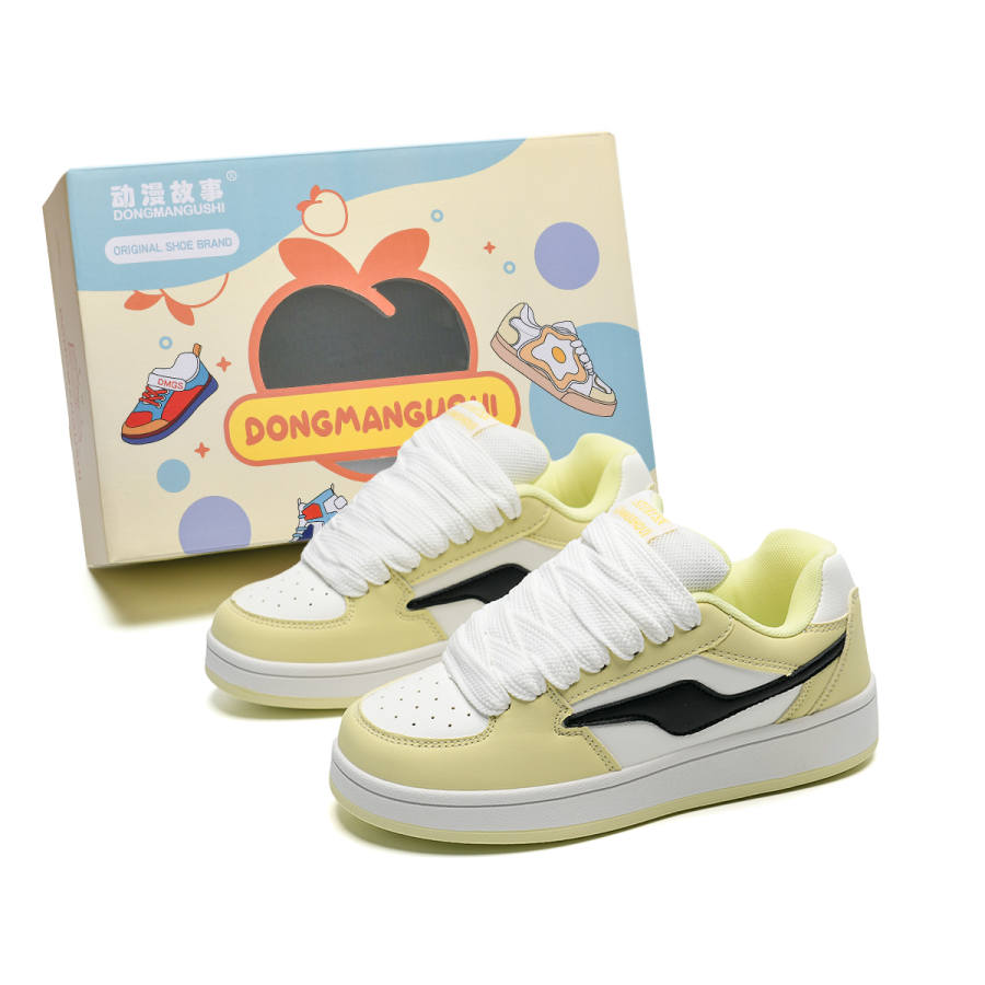 DONGMANGUSHI Microfiber Leather Low top Skateboard Shoes Unisex