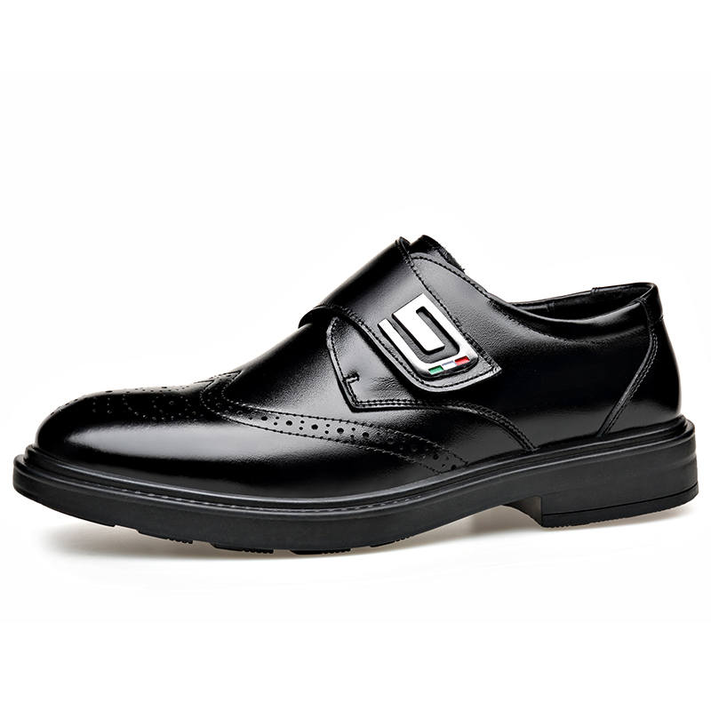 PEHL Casual Leather Shoes Men's Low Top Black/Brown