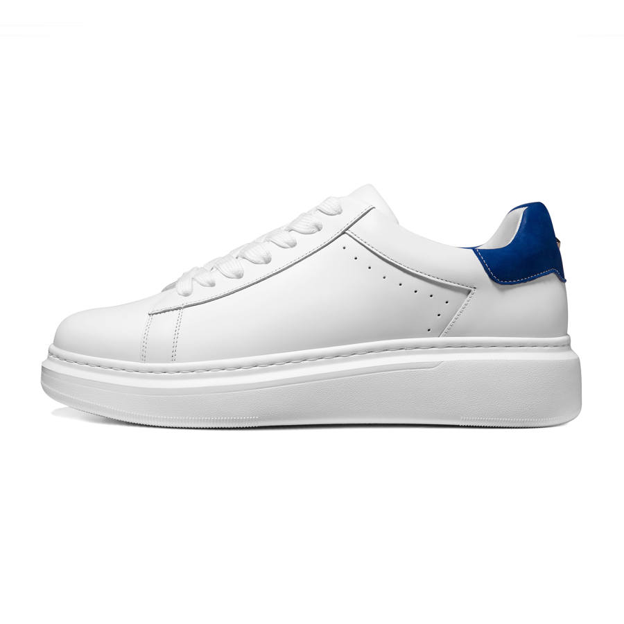 THOM WILLS Casual Versatile White Sneakers Skateboard Shoes Men's White Blue Tail