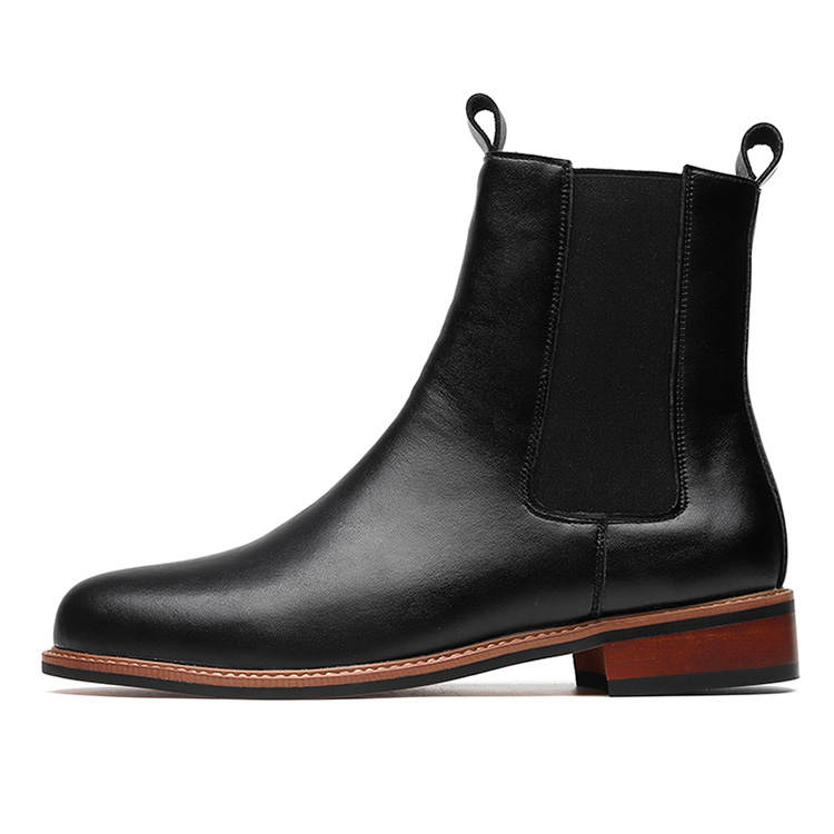 YEDANI YEDANI Microfiber Leather Short Chelsea Boots Men's Black