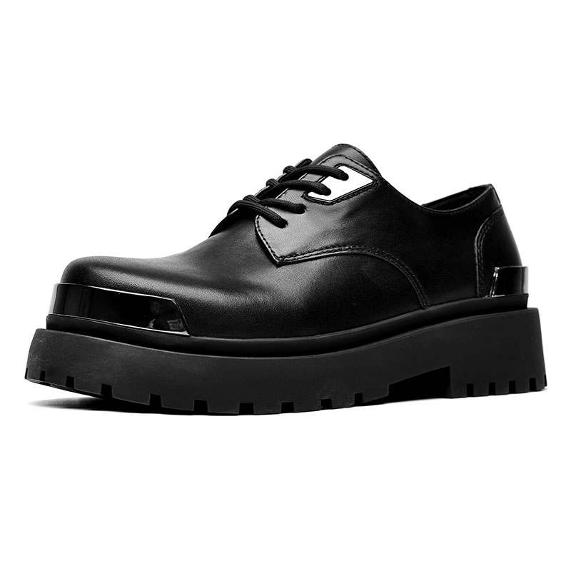 KAQIAODI Cow Split Leather Dress Shoes Men's Black