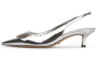Tony Bianco Pu Slim Heel High Heels 4.5cm Women's Silver Shine
