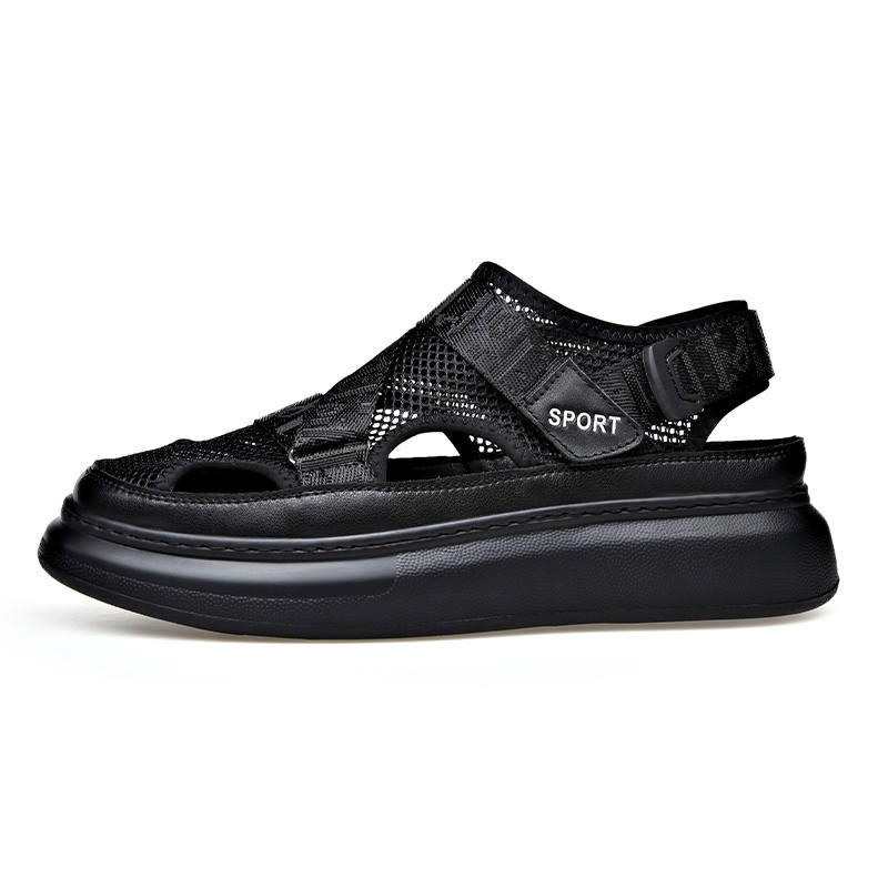 LUOMENG LUOMENG Fabric Beach Sandals Men's Black