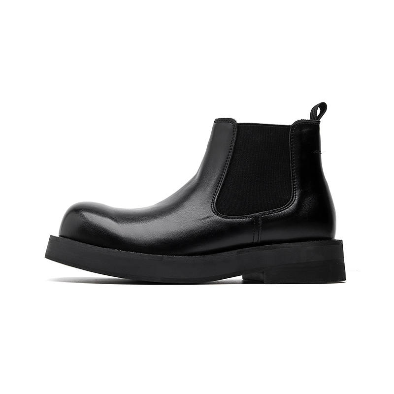 KAQIAODI Microfiber Leather Chelsea Boots Men's Black