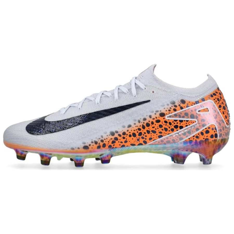 Nike Nike Mercurial Vapor 16 AG Artificial Ground Slip Resistant Abrasion Resistant Soccer Shoes Unisex Gray Black