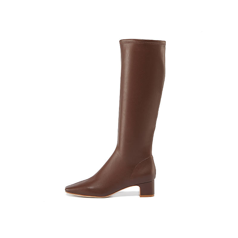 D:FUSE SCANDINAVIA D FUSE SCANDINAVIA Microfiber Leather Knee high Boots 4.5cm Women's