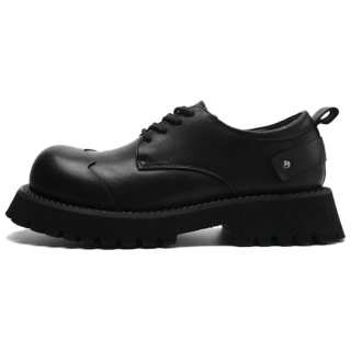 CHAOSHU Top Grain Cow Leather Casual Shoes Men's Black