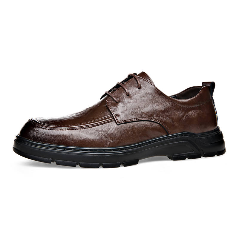 CITONGXIANSHENG Top Grain Cow Leather Casual Shoes Men's Brown