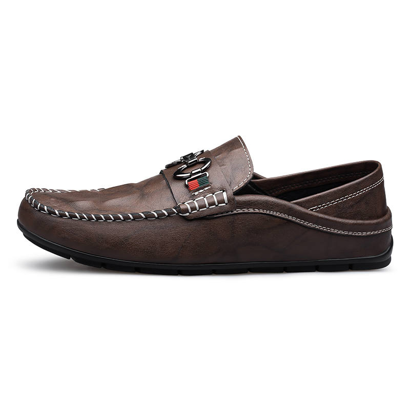GONGNIULEITING Top Grain Cow Leather Men's Casual Shoes Men's