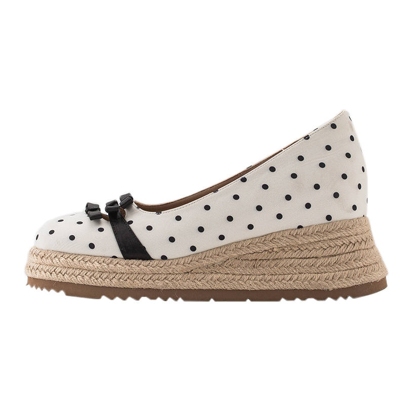 MIAOLV Summer Shipping Mesh Wedge Heel High Heels Women's Ecru