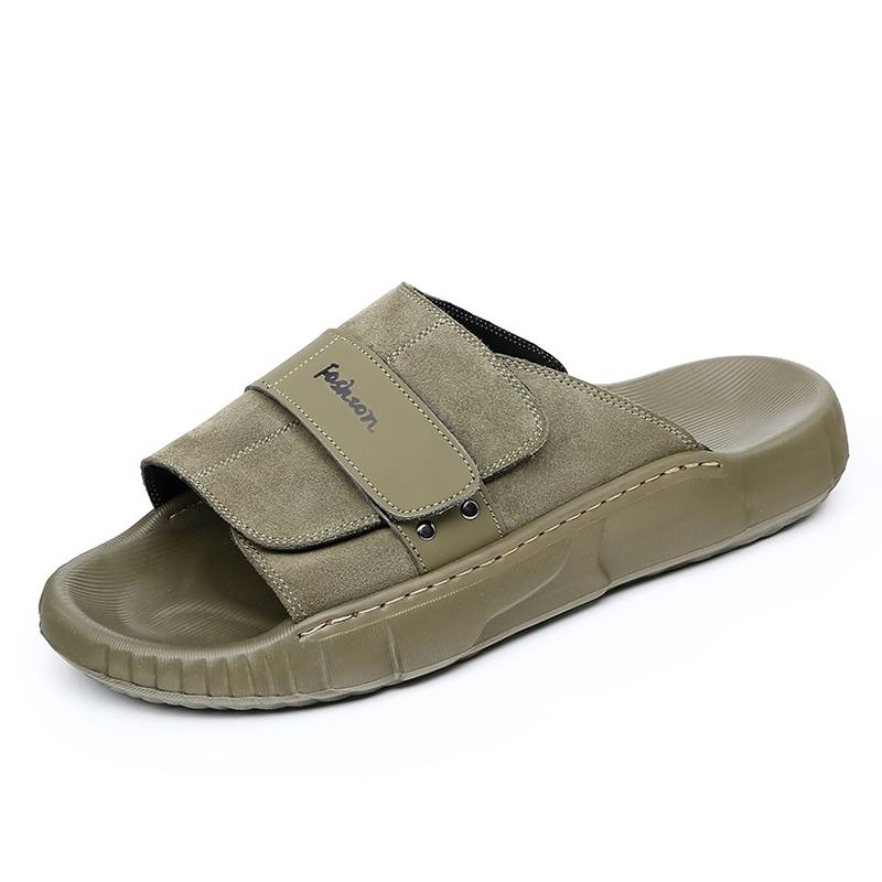 KACHILANG Rubber Odor Resistant Abrasion Resistant Slip Resistant Slide Slippers Men's