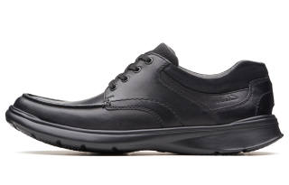 Clarks Casual Leather Shoes Men's Low Top Black