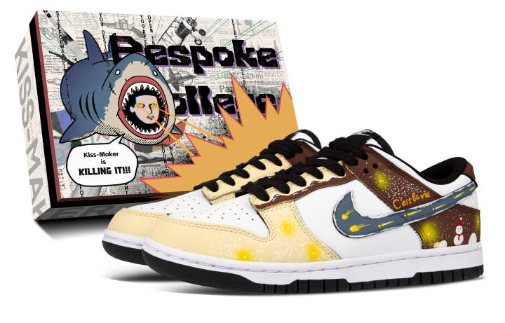 Nike Nike Dunk Leather Individual Low top Skateboard Shoes Unisex Yellow