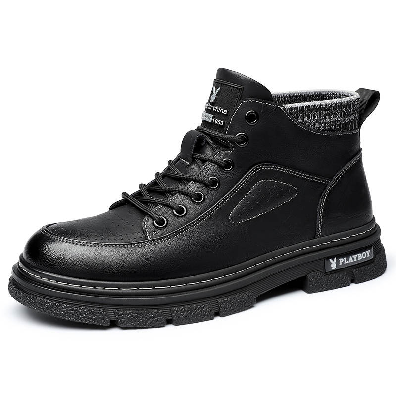 Playboy Playboy Cow Split Leather Ankle Boots Men's