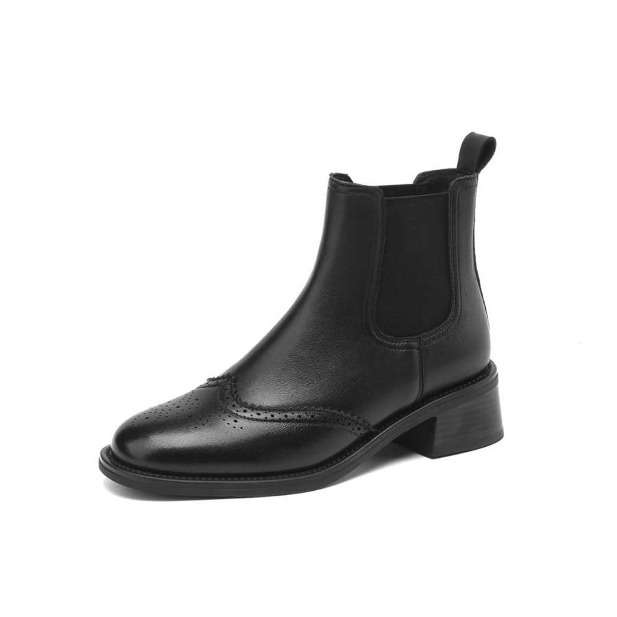 D:FUSE SCANDINAVIA D FUSE SCANDINAVIA Leather Short Chelsea Boots 5CM Women's