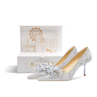 VVKI Slim Heel High Heels Women's Silver